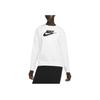 Nike Sportswear Club Fleece Logo Print Pullover Sweatshirt Women Tops White DQ5833-100
