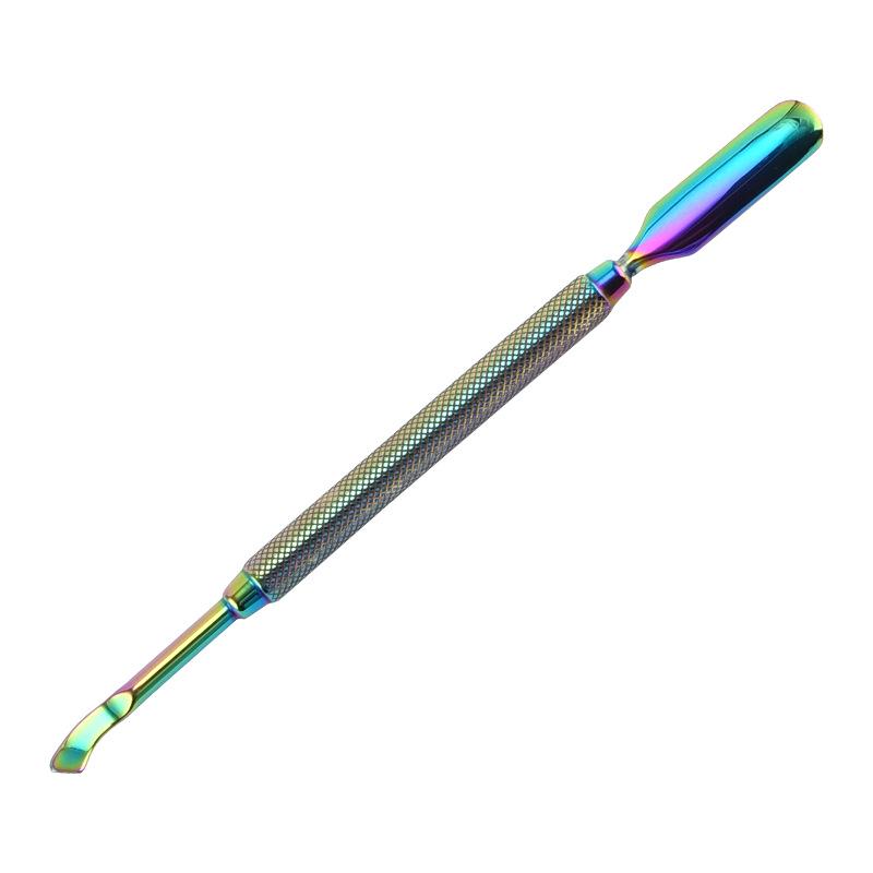 Double-Headed Nail File & Dead Skin Remover Manicure Set with Colorful Steel Pusher & Nipper