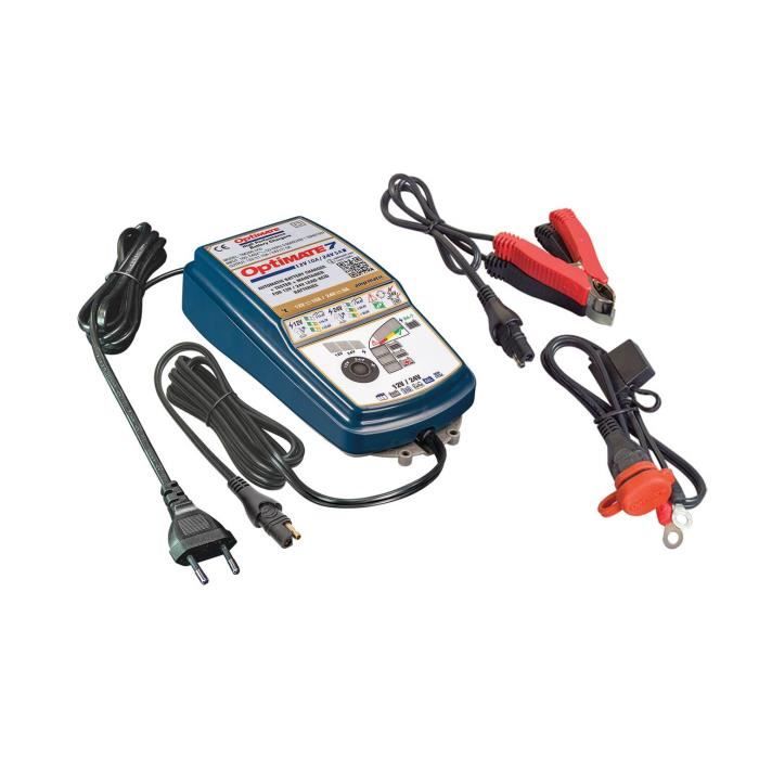 Chargeur de batterie moto Tecmate Optimate 7 - bleu - TU