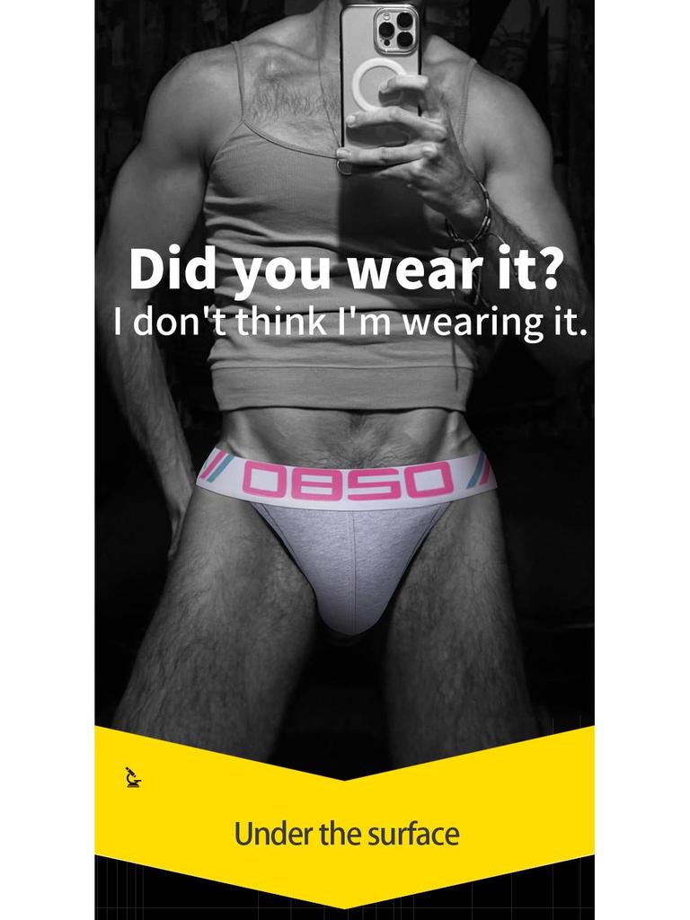 Men's Sexy High-Cut Low-Stretch Cotton Briefs