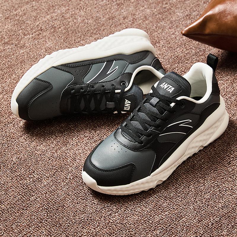 Anta Unruly Series Textile, Synthetic Leather Abrasion Resistant Slip Resistant Low top Casual Shoes Men's Black 912448816-6