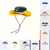 Style Vintage Patchwork Fisherman Hat With Sun Protection For Outdoor Activities