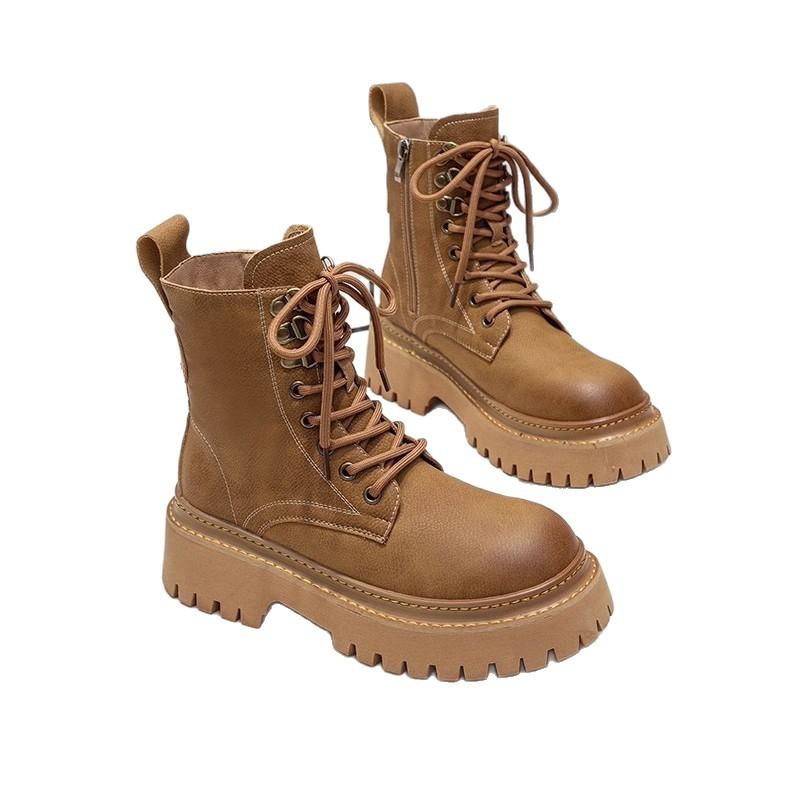 Women's Fur Integrated Thick Bottom Heightening Winter Lightweight Warm Snow Boots Non-slip Wear-resistant Casual Sports Martin Cotton Boots