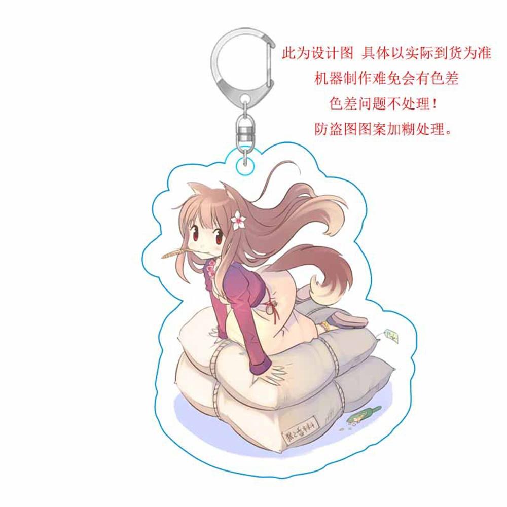

ccc Cute Spice And Wolf Anime Figure Holo Cosplay Acrylic Keychain Model New Desk Decor Standing Sign Gifts 6cm 6 cm