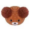 Hooded Scarf Bear Knitted Hat Winter Pompom Baby Hat Fleece Lining Earflap Cap Toddler Beanie