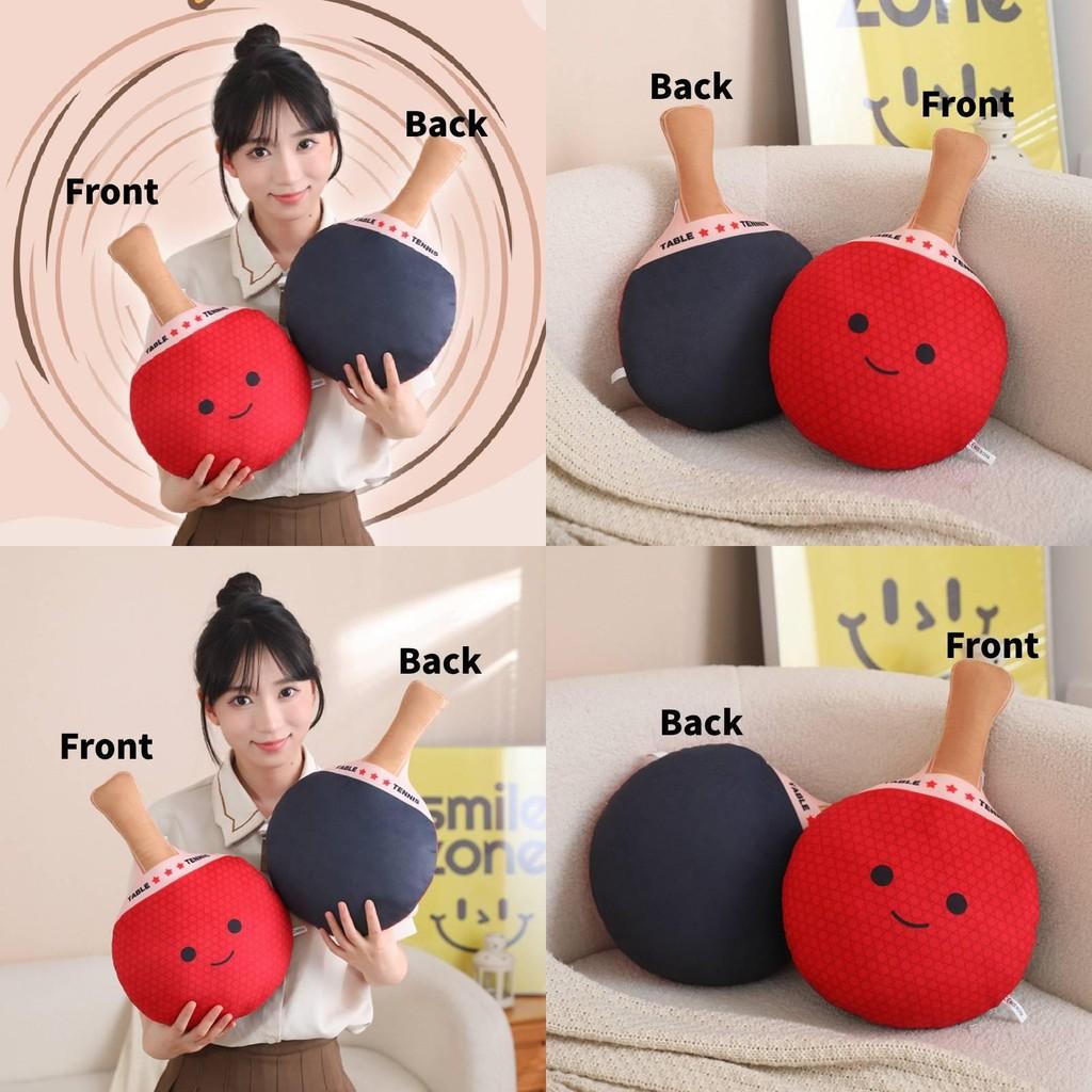 Table Double Sided Tennis Racket Plush Toy Cartoon Girl Kid Festivals Gifts