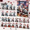 Christmas Tree Ornament Set Panda Advent Calendar, 24 Days Countdown Contains Acrylic Ornaments, Cute Hanging Decorations for Home Mantel Decor