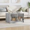 VidaXL Coffee Table with Glass Doors Sonoma Grey 68x50x42 Cm 836369