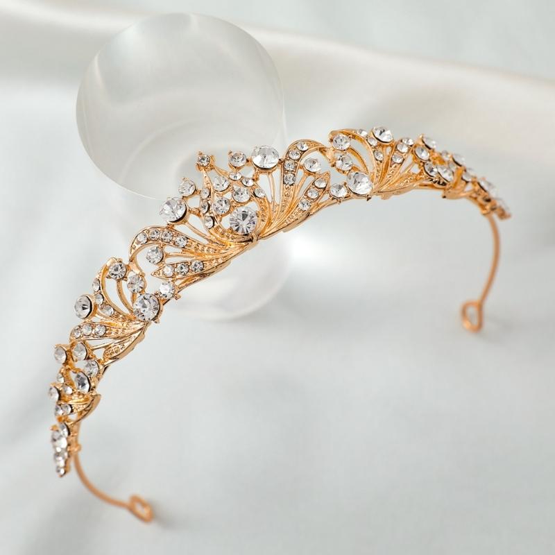 Elegant Rhinestones Bridal Crowns For Weddings Lightweight Metal Queen Crowns Headbands For Bride And Special Occasion