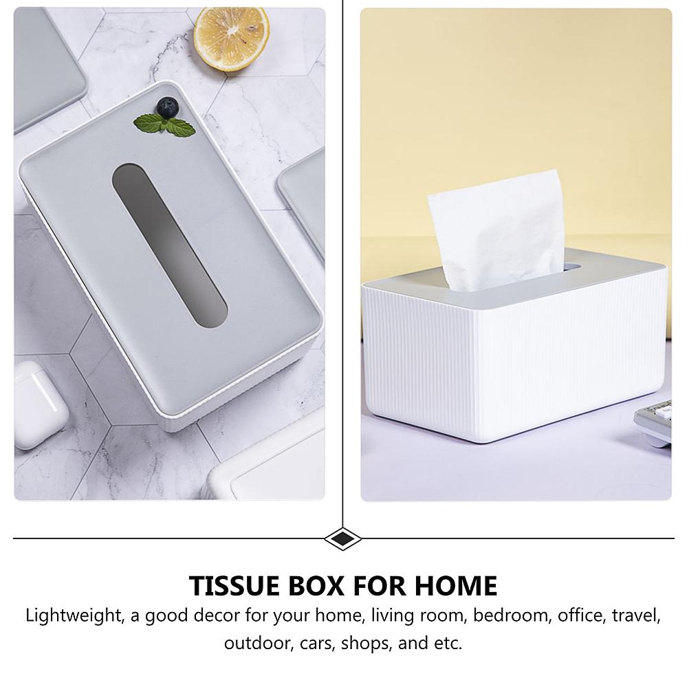 Creative Drawable Lid Tissue Box Lightweight Home Napkin Container Tissue Case For Storage Ganizer Pp Material Black Bins Holder