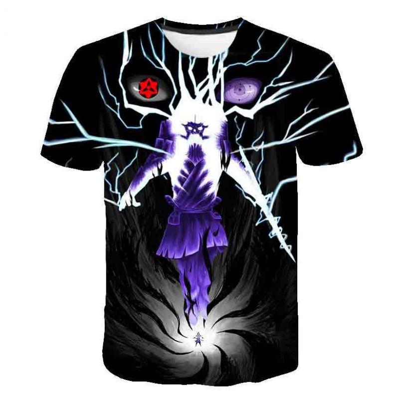 New Naruto Cartoon Character 3D Digital Printed Men's Cartoon T-shirt