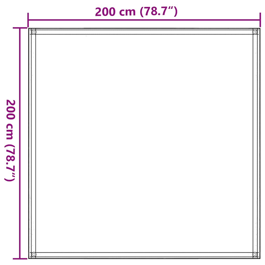 Tent Rug Light Green 200x200 Cm HDPE