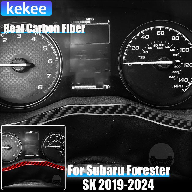Real Carbon Fiber Car Accessories Steering Wheel Trim Cover Soft Sticker For Subaru Forester SK 2024