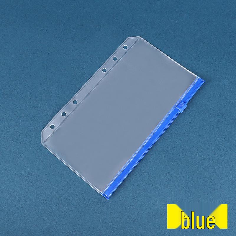 A5/A6 Multi-spec Transparent 6-Hole Zipper Loose-Leaf Notebook & Ticket Planner PVC Storage Bag