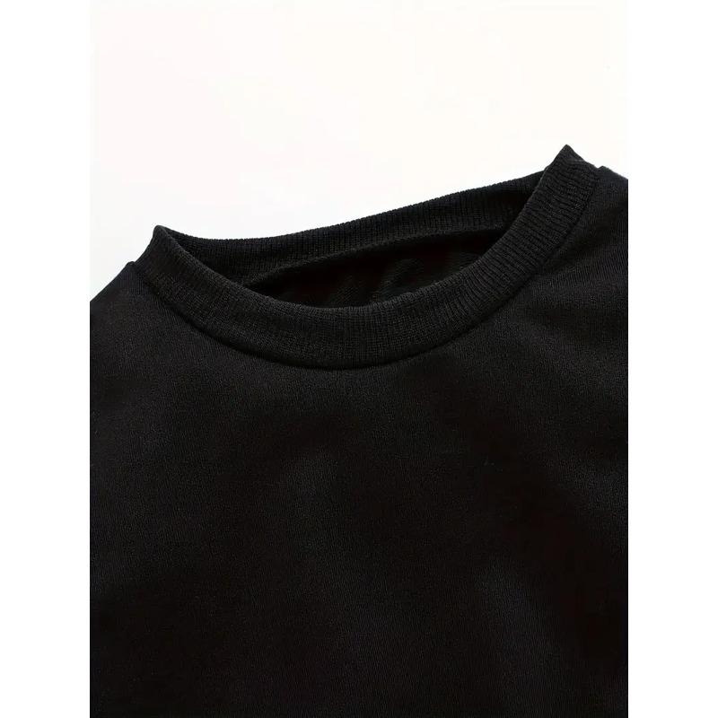 European sizes A Brightly Colored Print Pattern, a Comfortable And Skin-Friendly Round-Neck Sweatshirt for Kids, Perfect for Everyday Wear