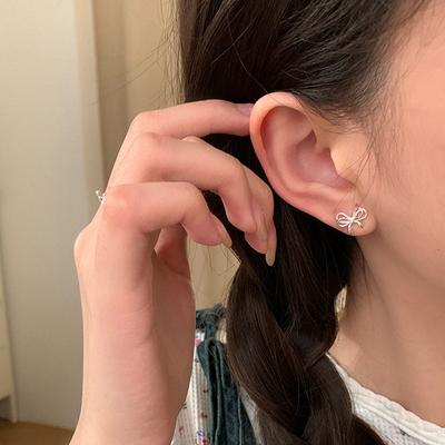 Ballet Style, Small And Delicate Bow Stud Earrings, Female Sweet And Cute Personality, Fashion Temperament, Versatile Earrings, Earrings.