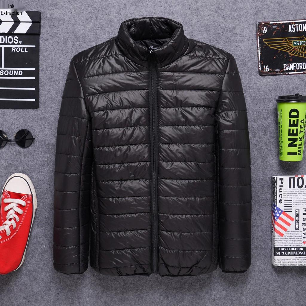 2025 Winter Men's Lightweight Stand Collar Cotton Jacket - Large To Plus Size