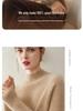 Women's 100% Cashmere Raglan Sleeve Sweater - Half-High Neck Knitted Pullover for Autumn & Winter