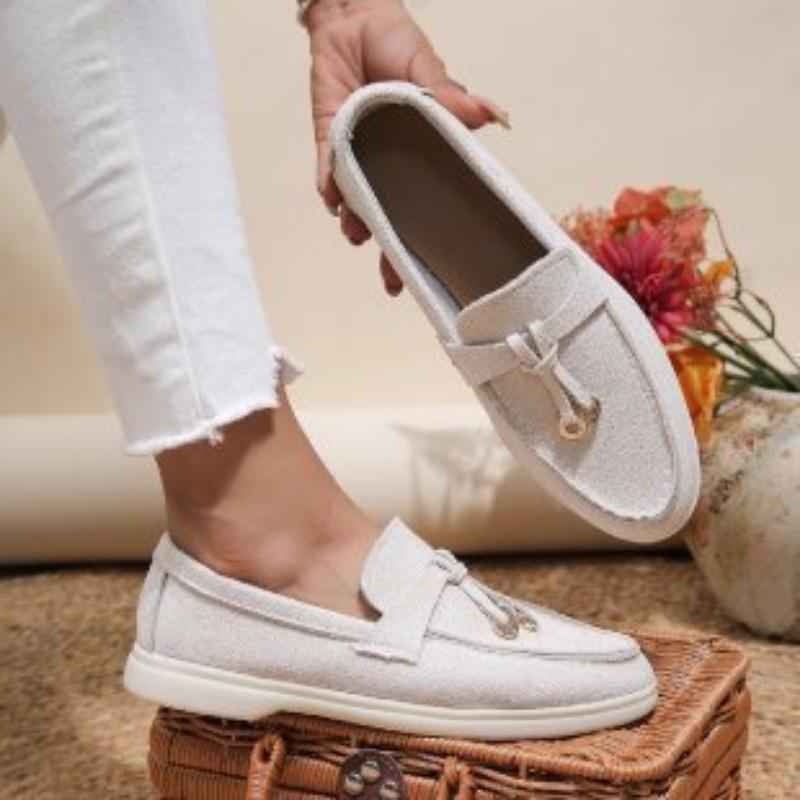 One-pedal High-end Loafer Single Shoes Women's New Large Size 43 Sets of Feet Rubber Women's Shoes