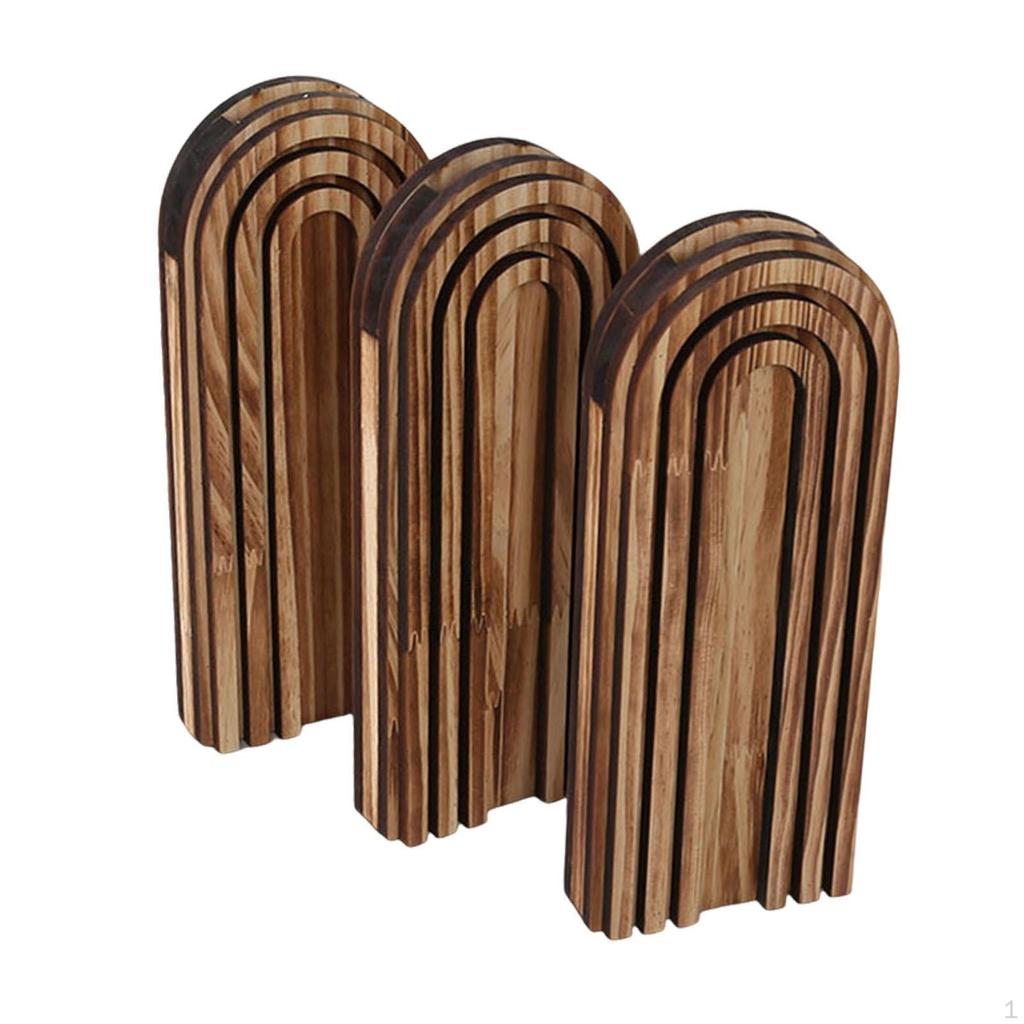Wood Wall Planter Art Decor, Bathroom Fake Plant Modern, Vase Rustic Hanging