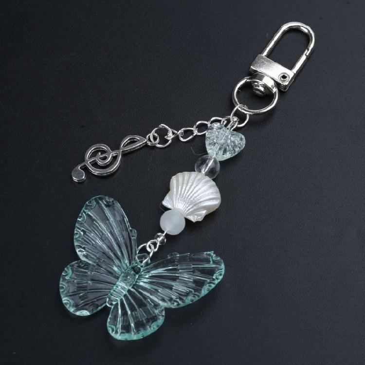 Heart Star Beaded Keychain Pendant Cute Decoration Pendant Keyring Charm