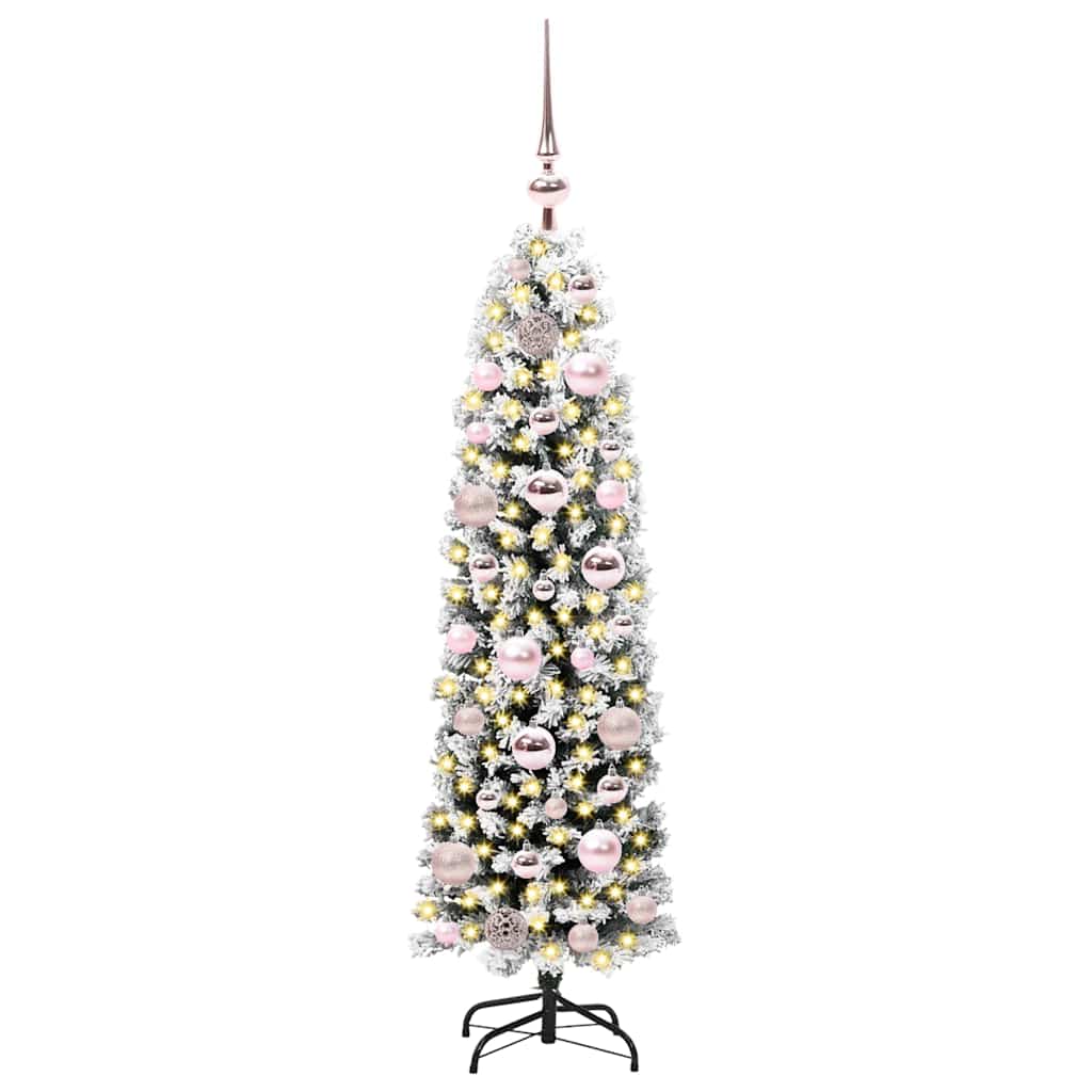 Artificial Christmas Tree with 150 LEDs and Stand Green 120 cm