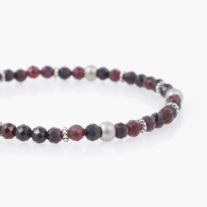 Black Pearl Metal Ball 1003 4 Micro-Cut Pome 1199 Bracelet Set (C2503-SE432_BK)