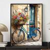 Bicycle Diamond Painting Painting Set, 5D DIY Rhinestone Cross-stitch Crafts and Crafts, Decorative Home Wall Mural Ornaments