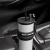 Straw Thermos Drinking Cup Boys Stylish Female Car Stainless Big Cap Coffee Cup Portable Accompanying Drinking Cup Durable Durable