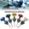 Scooter Motorcycle Engine Oil Dipstick Filler Cap Plug Engine Crankcase Oil Level Gauge Red Blue Black Gold Silver Aluminum