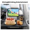 Aluminum Car Seat Phone Holder & Desk with Magnetic Headrest Attachment
