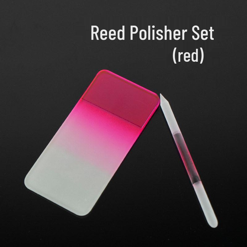

Alto Saxophone Reed Repair Kit: Trimmer, Polisher & Grinding Tool. прозрачный красный