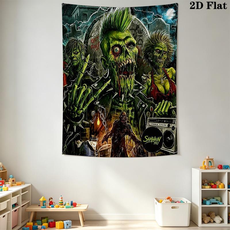 Glam-style Horror Movie Pattern Home Decor Tapestry, Wall Hanging, Decorative RV Wall Cloth.ZGT0914191