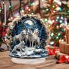 2D Flat Acrylic Snow Wolf Decoration, Indoor and Outdoor Decoration - No Battery/electricity Required, Free Day Decoration, Shop Decoration, Durable