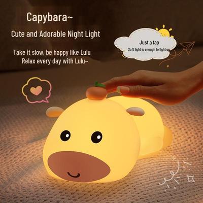 Capybara Silicone Sleep Companion Night Light for Children's Bedroom