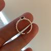 925 Sterling Silver Heart Black Zircon Irregular Rings For Women Engagement Rings Luxury Jewelry Accessories Jewellery