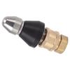 Pressure Nozzle 1 Front 6 Rear Sewer Jetter Nozzle Pressure Washer Adapter Sewer Cleaning Tool 1/4Inch Quick Connector