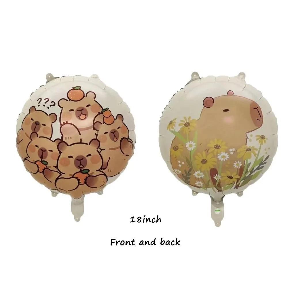Capybara Cartoon Latte Art Kids Foil Balloon - Birthday Party Decoration