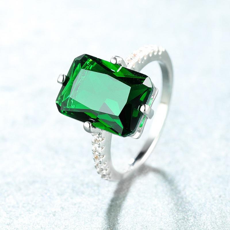 

Wish hot European and American luxury four-clawed zircon engagement ring women