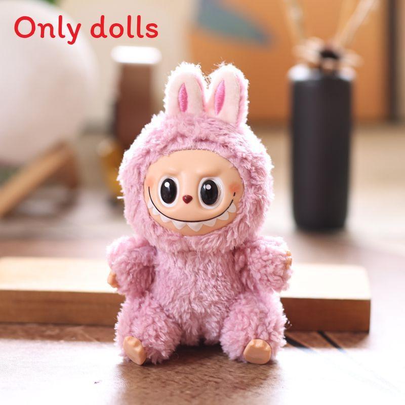 

Cute Pvc Face Doll Pendant Plush Toy With Short Plush For Children рожевий
