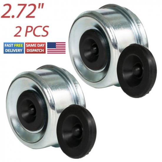 

Pair Trailer Axle Dust and 7-8000 Axles Dexter Grease Cap& plug 272 8 bolt hub