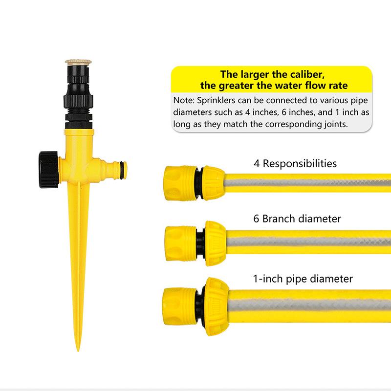 Garden Sprinkler Nozzle 360° Rotation Irrigation Watering System Automatic Agriculture Lawn Farm Plant Watering Sprinkler