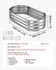 2 Pack Galvanized Raised Garden Beds, 1200 X 600 X 300 Mm, Oval Metal Planter Boxes Kit Outdoor, Bottomless Elevated Garden Box with Gloves, Alu-Zinc,
