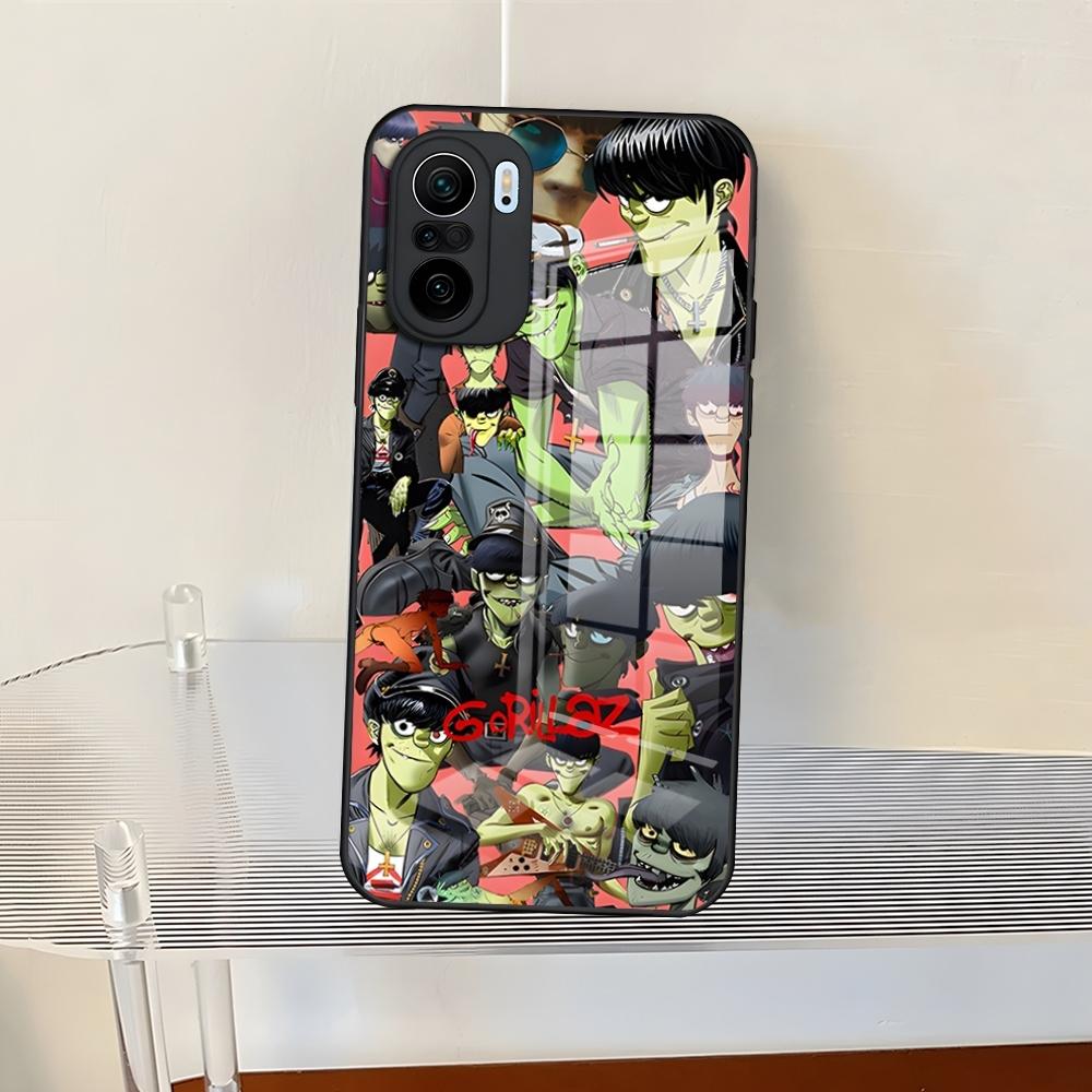 Anime Gorillazs Phone Case For Redmi 13 12 13c 12c Note 13 Pro Plus 11 12 Pro 10 12s 11s Tempered Glass Back Cover