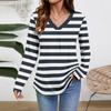Women Long Sleeve Tops Dressy Casual V Neck Tshirts Basics Tee Vacation Fall Fashion Clothes