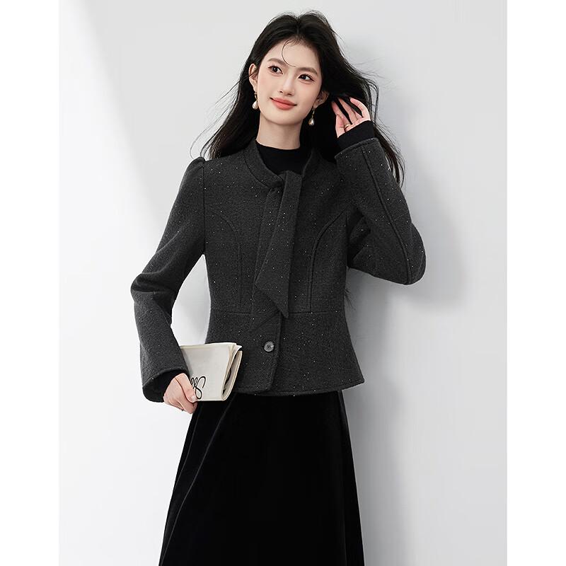 Elegant Women's Tweed Style Short Jacket
