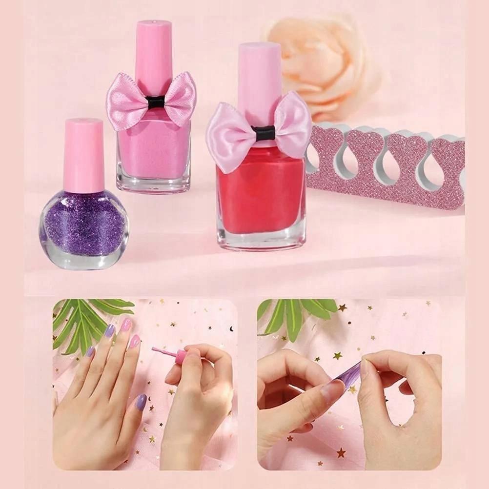 Large Set of Cosmetics for Nail Makeup for Girls in a Case