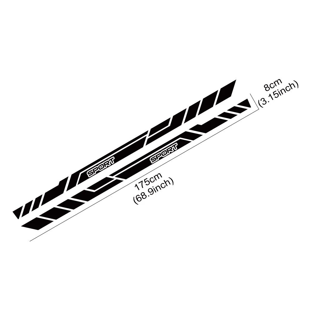 For Mitsubishi ECLIPSE CROSS Car Door Side Skirt Sticker PVC Racing Sport Stripes Vinyl Decal Auto Body Decoration Accessories