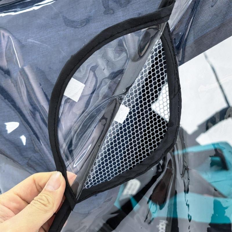 Universeller Zwillingskinderwagen Regenschutz Abdeckung Winddichtes Design Regenmantel Funktion Leicht Faltbar Für Reise Täglich