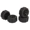 4PCS RC Tire Wheel Plastic Hub Rubber Black Strong Grip Pattern Shock Absorb RC Car Part for WLTOYS